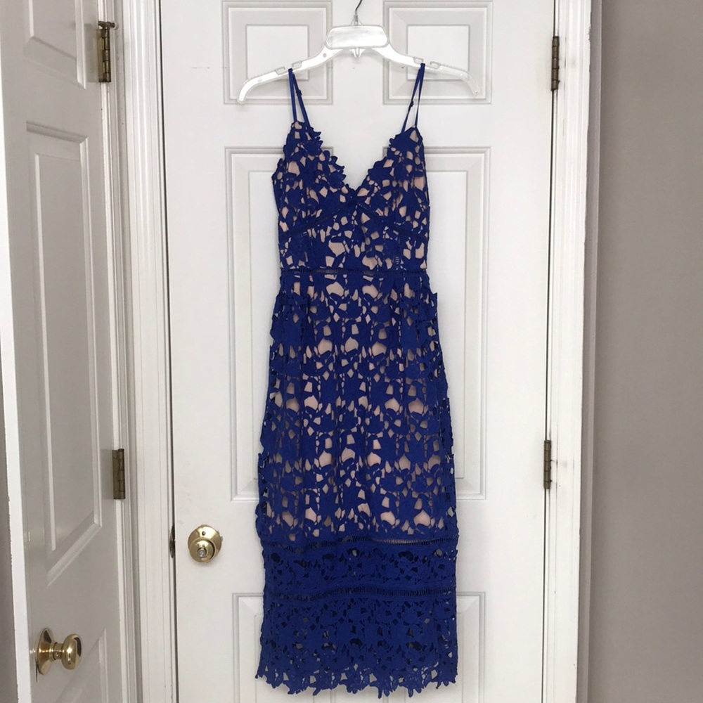 LOVE ADY | chemical lace midi slip dress